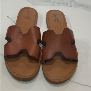 Brown leather sandals